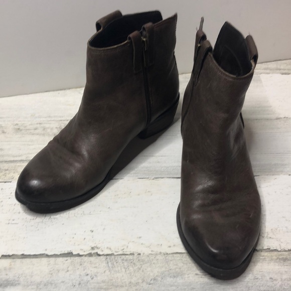 Sam Edelman James Boots Side Zip 7 Dark Brown - Picture 1 of 10